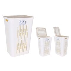 Bella skalbinių krepšys, baltas, 40,5 x 33 x 59 cm. kaina ir informacija | Vonios kambario aksesuarai | pigu.lt