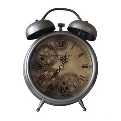 Настольные часы DKD Home Decor Стеклянный Серебристый Железо (19 x 7,5 x 25 cm) цена и информация | Часы | pigu.lt