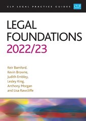 Legal Foundations 2022/2023: Legal Practice Course Guides (LPC) Revised edition kaina ir informacija | Ekonomikos knygos | pigu.lt