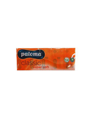 Nosinės Paloma Classic, 3 sluoksnių, 10x10 kaina ir informacija | Tualetinis popierius, popieriniai rankšluosčiai | pigu.lt