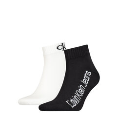 Kojinės vyrams Calvin Klein 49086, juodos/baltos, 2 poros цена и информация | Мужские носки | pigu.lt