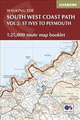 South West Coast Path Map Booklet - Vol 2: St Ives to Plymouth: 1:25,000 OS Route Mapping цена и информация | Путеводители, путешествия | pigu.lt