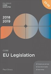 Core EU Legislation 2018-19 3rd edition kaina ir informacija | Ekonomikos knygos | pigu.lt