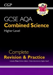 GCSE Combined Science AQA Higher Complete Revision & Practice w/ Online Ed, Videos & Quizzes цена и информация | Книги для подростков и молодежи | pigu.lt