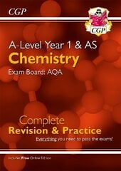 A-Level Chemistry: AQA Year 1 & AS Complete Revision & Practice with Online   Edition цена и информация | Развивающие книги | pigu.lt