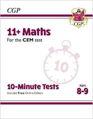 11+ Maths: for the CEM Tests (Ages 8-9) kaina ir informacija | Knygos paaugliams ir jaunimui | pigu.lt