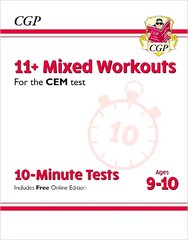 11plus CEM 10-Minute Tests: Mixed Workouts - Ages 9-10 (with Online Edition) цена и информация | Развивающие книги | pigu.lt