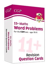 11+ Maths Word Problems for the CEM test: Revision Question Cards - Ages 10-11 kaina ir informacija | Lavinamosios knygos | pigu.lt