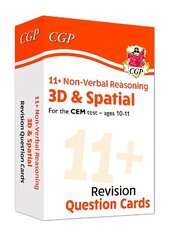 11plus CEM Revision Question Cards: Non-Verbal Reasoning 3D & Spatial - Ages   10-11 цена и информация | Развивающие книги | pigu.lt