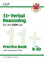 11plus CEM Verbal Reasoning Practice Book & Assessment Tests - Ages 9-10 (with   Online Edition) цена и информация | Развивающие книги | pigu.lt