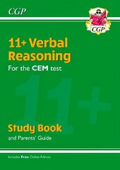 11plus CEM Verbal Reasoning Study Book (with Parents' Guide & Online Edition) цена и информация | Развивающие книги | pigu.lt
