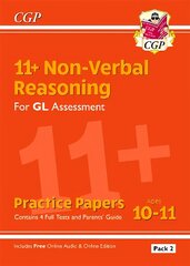 11plus GL Non-Verbal Reasoning Practice Papers: Ages 10-11 Pack 2 (inc Parents'   Guide & Online Ed) цена и информация | Развивающие книги | pigu.lt