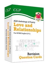 GCSE English: AQA Love & Relationships Poetry Anthology - Revision Question Cards kaina ir informacija | Knygos paaugliams ir jaunimui | pigu.lt
