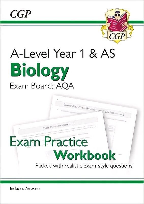 A-Level Year 1 & AS Biology: AQA Exam Practice Workbook (Includes Answers) цена и информация | Lavinamosios knygos | pigu.lt