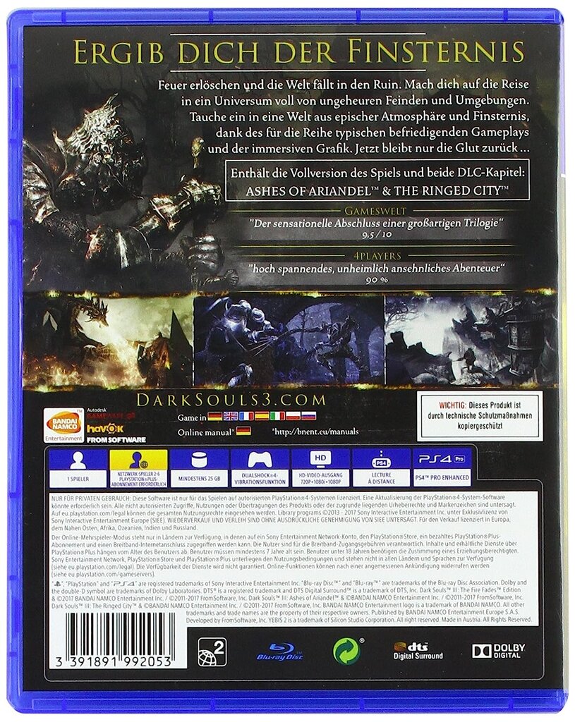 Dark Souls 3 Fire Fades Edition, PS4 цена и информация | Kompiuteriniai žaidimai | pigu.lt