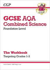 GCSE Combined Science AQA - Foundation: Grade 1-3 Targeted Workbook цена и информация | Книги для подростков  | pigu.lt