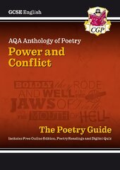 New GCSE English AQA Poetry Guide - Power & Conflict Anthology inc. Online   Edition, Audio & Quizzes цена и информация | Книги для подростков и молодежи | pigu.lt