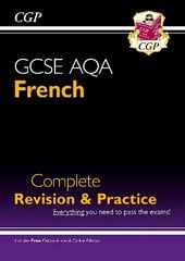 GCSE French AQA Complete Revision & Practice (with Free Online Edition & Audio), Grade 9-1 , Complete Revision & Practice - Course цена и информация | Книги для подростков  | pigu.lt