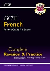 GCSE French Complete Revision & Practice (with CD & Online Edition) - Grade 9-1 Course: GCSE French Complete revision & practice with audio-CD 9-1, Grades 9-1 kaina ir informacija | Knygos paaugliams ir jaunimui | pigu.lt