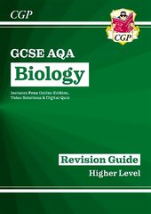 GCSE Biology AQA Revision Guide - Higher includes Online Edition, Videos & Quizzes цена и информация | Книги для подростков и молодежи | pigu.lt