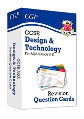 GCSE Design & Technology AQA Revision Question Cards kaina ir informacija | Knygos paaugliams ir jaunimui | pigu.lt