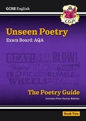 New Gcse English AQA Unseen Poetry Guide Book 2 includes Online Edition kaina ir informacija | Knygos paaugliams ir jaunimui | pigu.lt