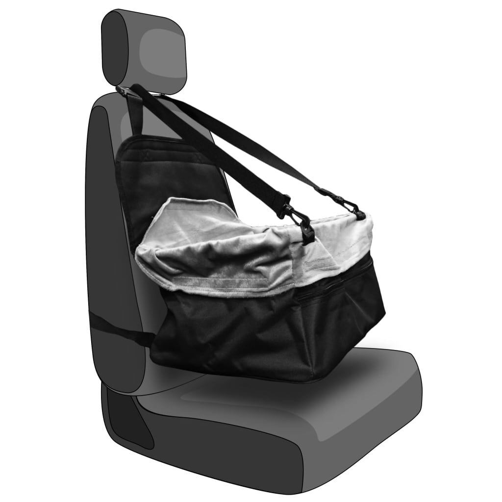 Flamingo automobilio sėdynė-krepšys šunims Ula, pilka kaina ir informacija | Transportavimo narvai, krepšiai | pigu.lt