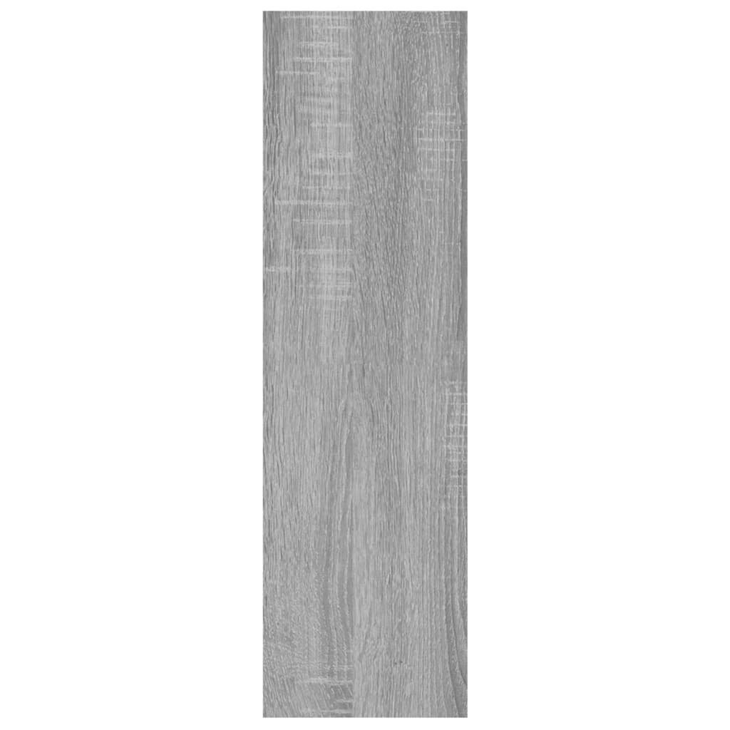 Sieninė lentyna, pilka ąžuolo, 75x16x55cm, apdirbta mediena kaina ir informacija | Lentynos | pigu.lt