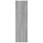 Sieninė lentyna, pilka ąžuolo, 75x16x55cm, apdirbta mediena kaina ir informacija | Lentynos | pigu.lt