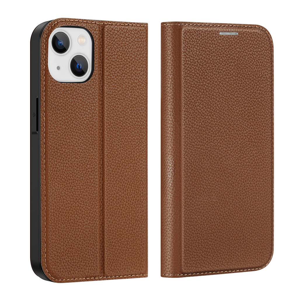 Dux Ducis Skin X2 iPhone 14 with magnetic flap brown kaina ir informacija | Telefono dėklai | pigu.lt