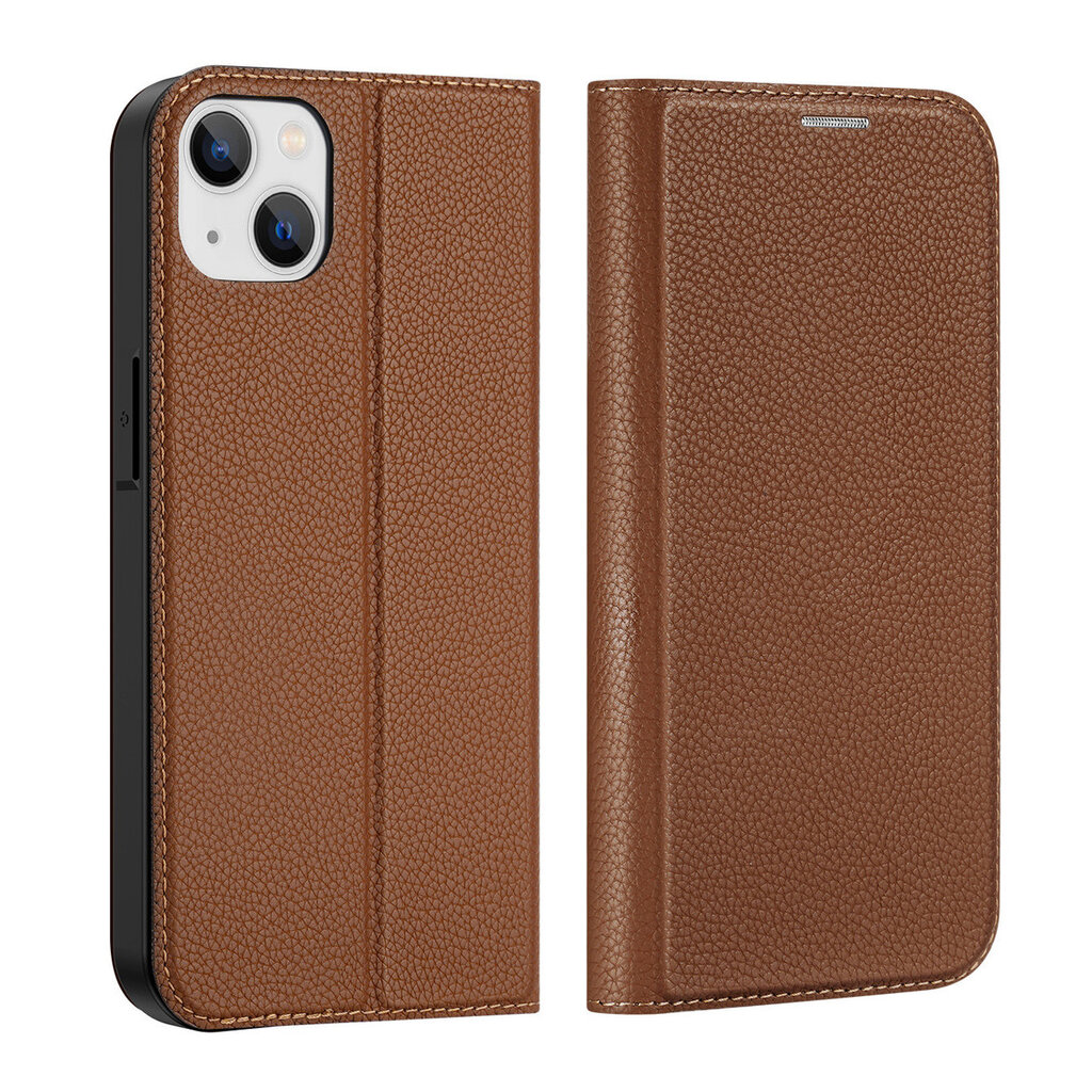 Dux Ducis Skin X2 iPhone 14 Max with magnetic flap brown цена и информация | Telefono dėklai | pigu.lt