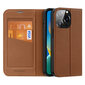 Dux Ducis Skin X2 iPhone 14 Pro with magnetic flap brown kaina ir informacija | Telefono dėklai | pigu.lt