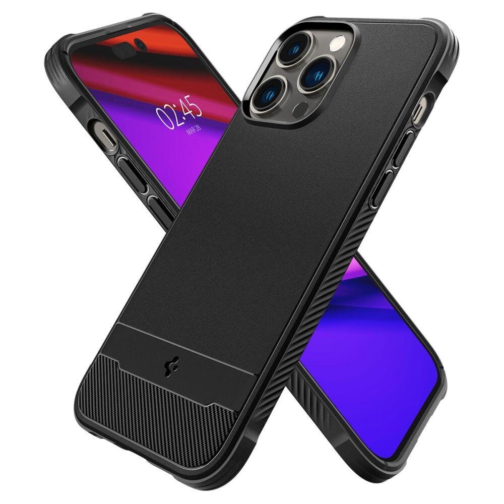 Spigen Rugged Armor iPhone 14 Pro Max Black kaina ir informacija | Telefono dėklai | pigu.lt