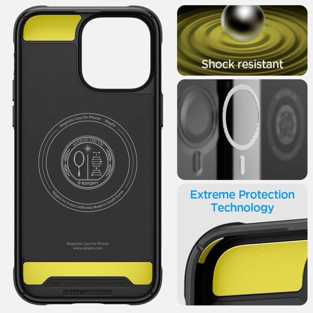 Spigen Rugged Armor iPhone 14 Pro Max Black kaina ir informacija | Telefono dėklai | pigu.lt