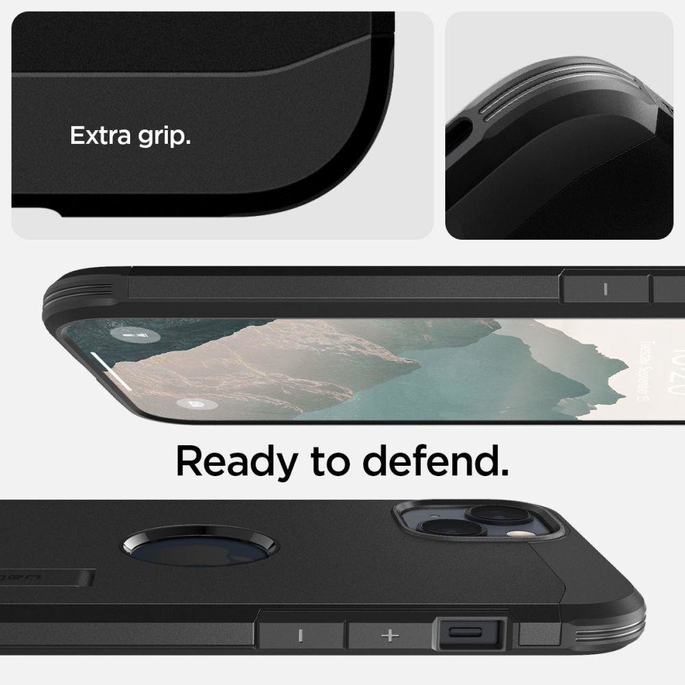 Spigen Tough Armor iPhone 14 Black kaina ir informacija | Telefono dėklai | pigu.lt