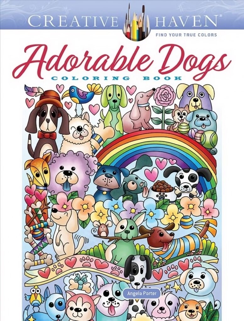 Creative Haven Adorable Dogs Coloring Book цена и информация | Knygos mažiesiems | pigu.lt