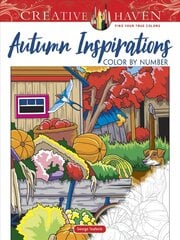 Creative Haven Autumn Inspirations Color by Number цена и информация | Книги для самых маленьких | pigu.lt