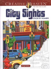 Creative Haven City Sights Color By Number цена и информация | Книги о питании и здоровом образе жизни | pigu.lt