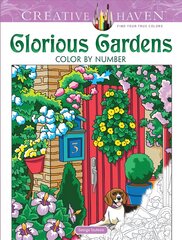 Creative Haven Glorious Gardens Color by Number Coloring Book цена и информация | Книги о питании и здоровом образе жизни | pigu.lt