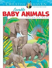 Creative Haven Lovable Baby Animals Coloring Book kaina ir informacija | Knygos mažiesiems | pigu.lt