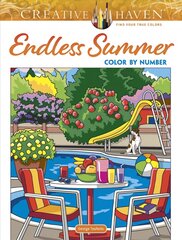 Creative Haven Endless Summer Color by Number цена и информация | Книги для малышей | pigu.lt