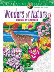 Creative Haven Wonders of Nature Color by Number цена и информация | Книги для малышей | pigu.lt