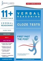 11plus Essentials Verbal Reasoning: Cloze Tests Book 2 цена и информация | Развивающие книги | pigu.lt