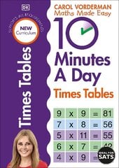 10 Minutes A Day Times Tables, Ages 9-11 (Key Stage 2): Supports the National Curriculum, Helps Develop Strong Maths Skills цена и информация | Рабочие тетради | pigu.lt