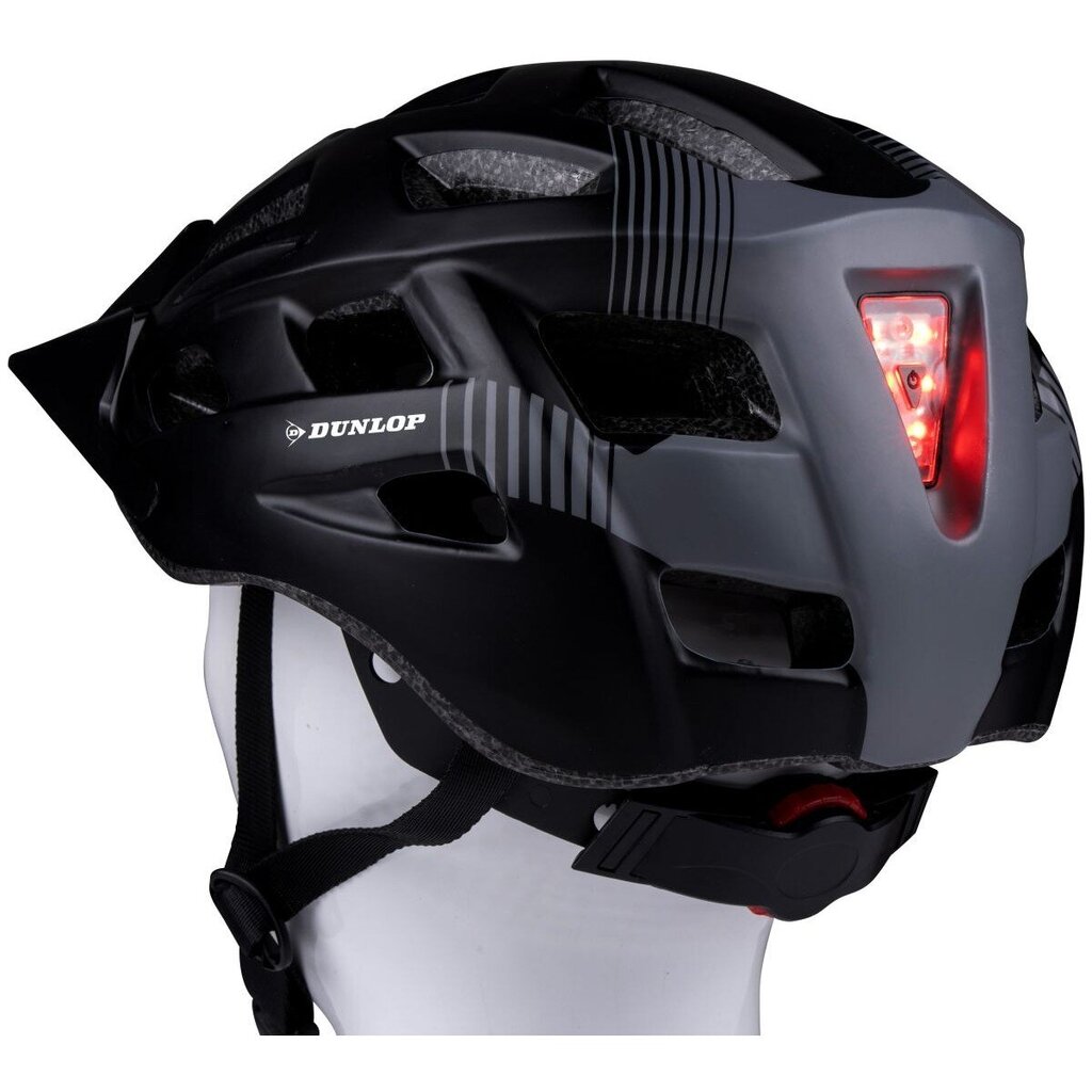 Dviračio šalmas MTB DUNLOP 6xLED, 58-61cm kaina ir informacija | Šalmai | pigu.lt