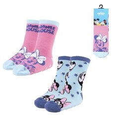 Противоспадающие носки Minnie Mouse 2 штук Разноцветный цена и информация | Носки, колготки для девочек | pigu.lt