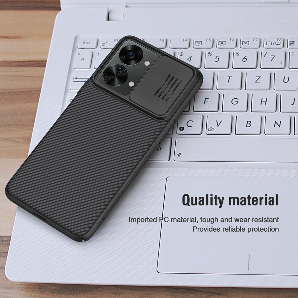 Nillkin CamShield Hard Case skirtas OnePlus Nord 2T 5G, juodas kaina ir informacija | Telefono dėklai | pigu.lt