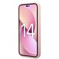 Guess PC/TPU Glitter Flakes Metal Logo Case skirtas iPhone 14 Pro, rožinis kaina ir informacija | Telefono dėklai | pigu.lt