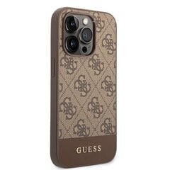 Guess 4G Stripe Case для iPhone 14 Pro Max Brown цена и информация | Чехлы для телефонов | pigu.lt