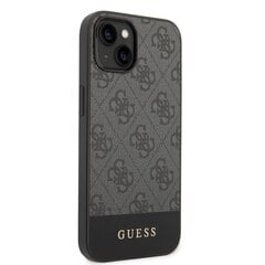 Guess 4G Stripe Case, skirtas iPhone 14 Plus, pilkas kaina ir informacija | Telefono dėklai | pigu.lt